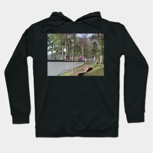 Cycle and stay fit during lockdown greeting card Hoodie